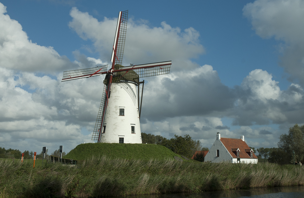 Schellemolen windmill at Damme, Belgium