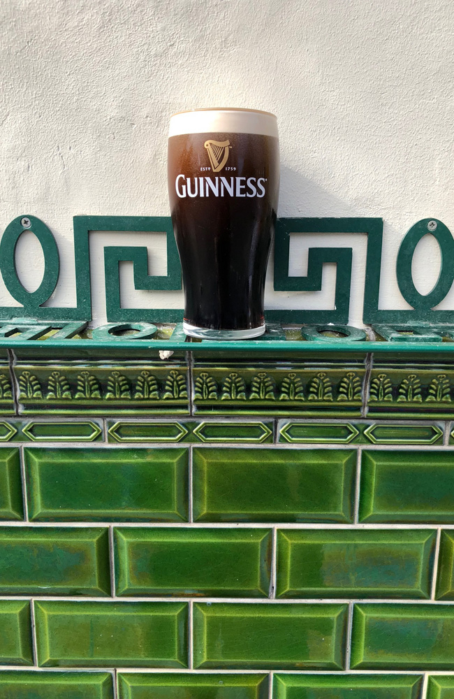 A pint of Guinness outside a pub, Dublin, Ireland