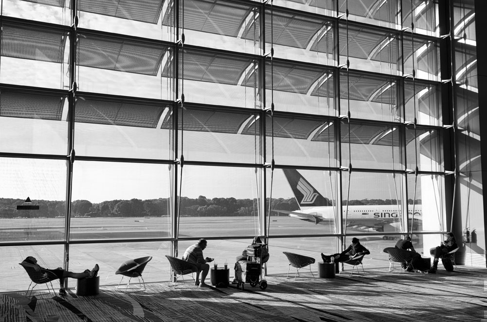 Passengers in transit, Changi Airport, SIngapore